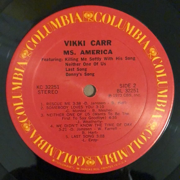 Vikki Carr Ms. America Vinyl Lp '73 - Picture 4 of 8